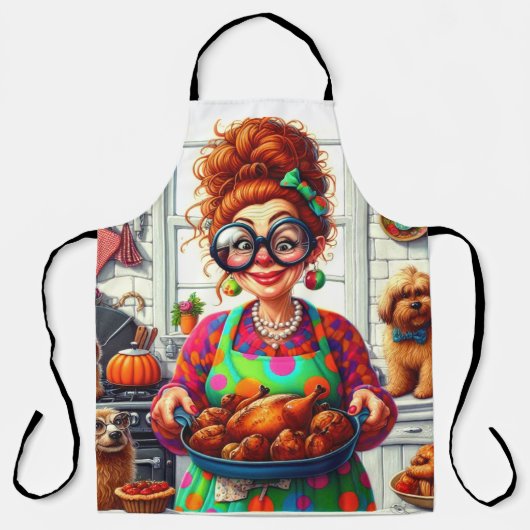 Tablier Dame Comique Cuisinière (Recto)