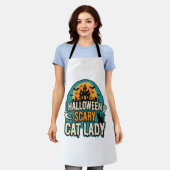 Tablier Dame de chat Halloween Épouvantable Maison hantée (Porté)