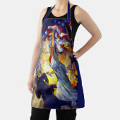 Tablier Dame de la Liberté Patriotique Vintage Drapeau Amé (Insitu)