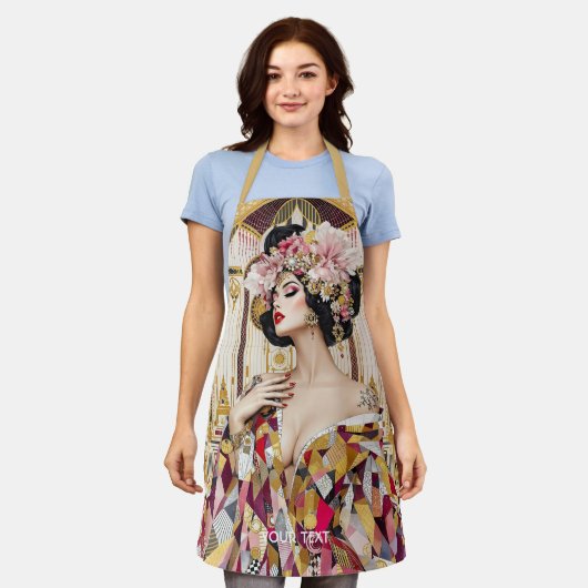 Tablier Dame Fantastique Mignonne Art Déco (Porté)