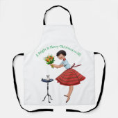 Tablier Dame Vintage aux fleurs 1950 (Recto)
