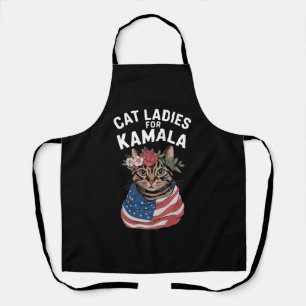 Tablier Dames aux Chats Pour l'Élection de Kamala Cat Lady