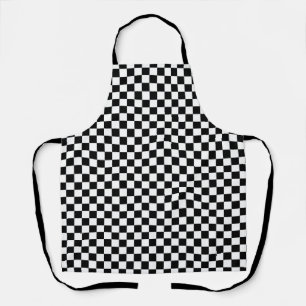 Tablier Damier à carreaux noir et blanc en vichy