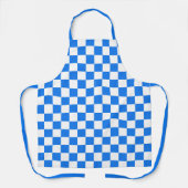 Tablier Damier Bleu Clair et Blanc (Recto)