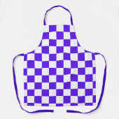Tablier Damier bleu turquoise visuel classique (Recto)