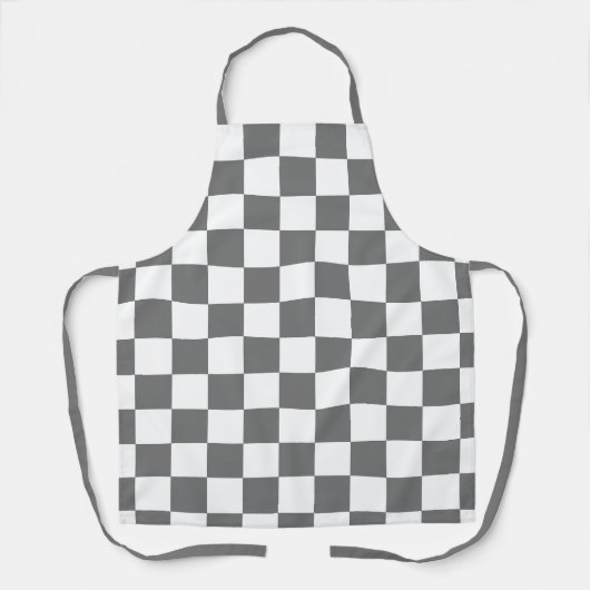 Tablier Damier gris classique (Recto)