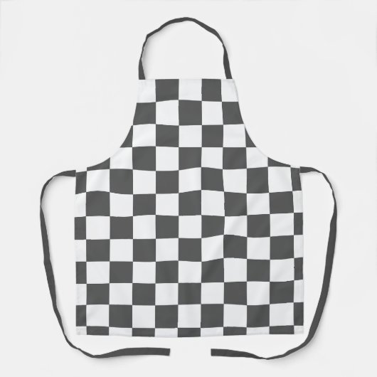 Tablier Damier gris foncé classique (Recto)