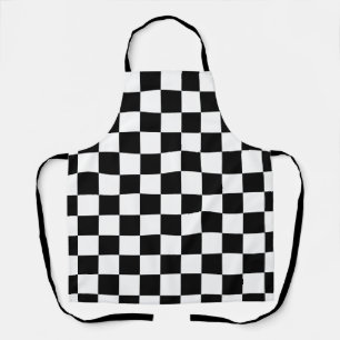 Tablier Damier noir classique