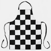 Tablier Damier noir et blanc (Recto)