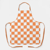 Tablier Damier orange visuel classique  (Recto)
