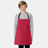 Tablier Damier Rouge Noir (Porté)