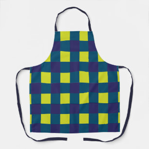 Tablier Damier Vert Bleu Marine