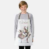 Tablier Dancing Ballerina & Prince Custom Name Kids Apron (Porté)