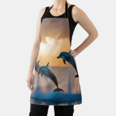 Tablier Dancing in the Dusk: Three Dolphins Leaping  (Insitu)