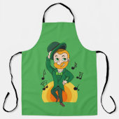 Tablier Dancing leprechaun, dessin animé de la Saint Patri (Recto)