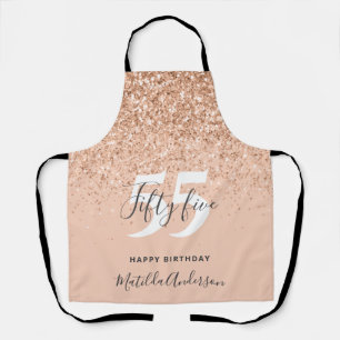 Tablier d'anniversaire moderne pétillant parties s