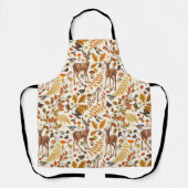 Tablier Dans les bois / Cerf d'automne sur le blanc (Recto)