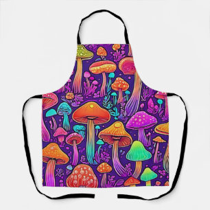 Tablier Danse de champignons néon fluides