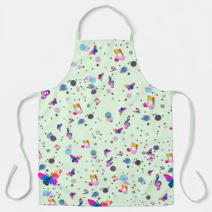Tablier Danse de Musique de Couleurs sur Vert