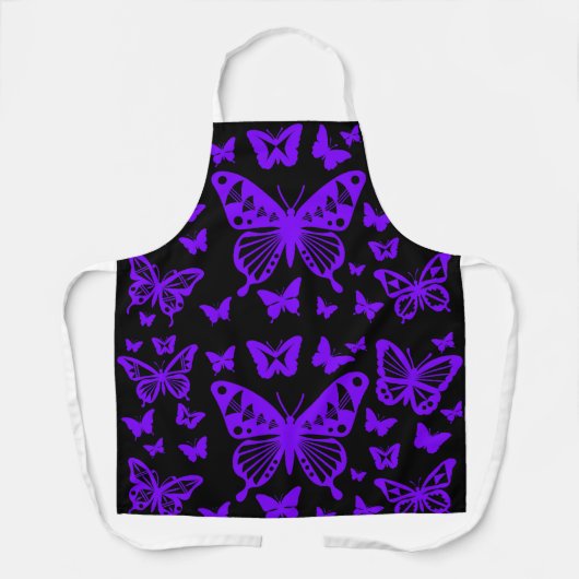 Tablier Danse papillon en violet (Recto)
