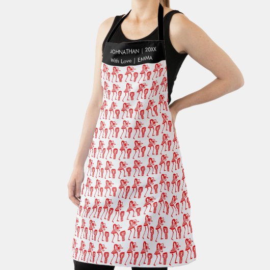 Tablier Danse Silhouette Rouge (Insitu)