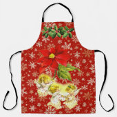 Tablier Danser Bébé Angels sur Rouge avec des flocons de n (Recto)