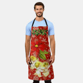 Tablier Danser Bébé Angels sur Rouge avec des flocons de n (Porté)