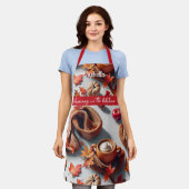 Tablier "Danser dans la cuisine" - Automne cosy (Porté)