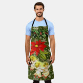 Tablier Danser des anges bébé sur vert avec des flocons de (Porté)