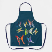 Tablier d'aquarelle des papillons mignons (Recto)