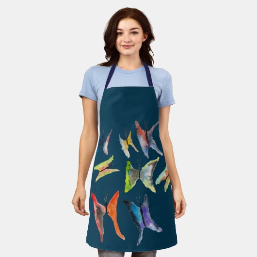 Tablier d'aquarelle des papillons mignons (Porté)