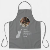 Tablier Dark Grey Cute Meilleur Chat Papa Jamais Photo per (Recto)