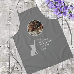 Tablier Dark Grey Cute Meilleur Chat Papa Jamais Photo per