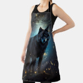 Tablier Dark Mysterious Black Wolf - Faisons la fête (Insitu)