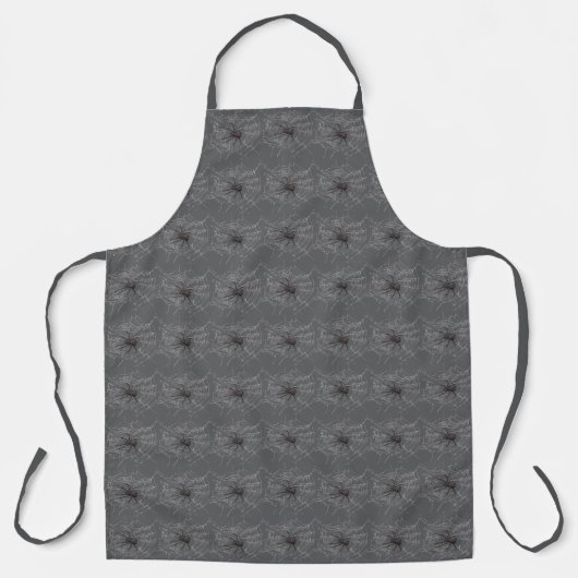 Tablier D'Art Black Widow Spider Et Spiderweb (Recto)
