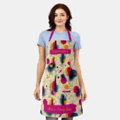 Tablier d'art géométrique Abstrait avec nom person (Porté)