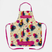 Tablier d'art géométrique Abstrait avec nom person (Recto)