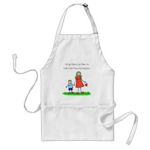Tablier d'art personnalisé pour maman et fils avec