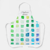 Tablier d'artiste vert personnalisé (Recto)