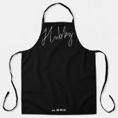 Tablier Date de Hubby de script moderne noir (Recto)