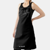 Tablier Date de Hubby de script moderne noir (Insitu)