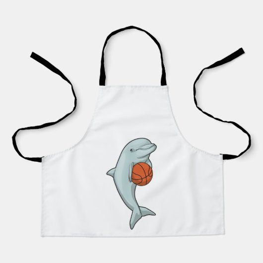 Tablier Dauphin au Basketball Sports (Recto)