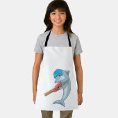 Tablier Dauphin au cricket avec chauve-souris de cricket (Insitu)