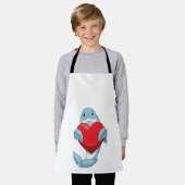 Tablier Dauphin avec coeur (Porté)