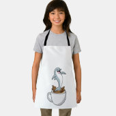 Tablier Dauphin avec la coupe de café (Insitu)