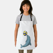 Tablier Dauphin avec volleyball (Insitu)