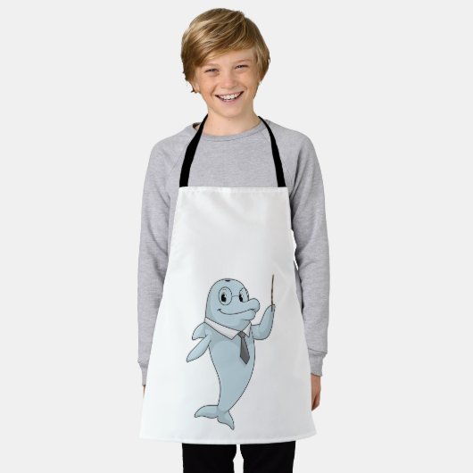 Tablier Dauphin comme enseignant avec pointeur (Porté)