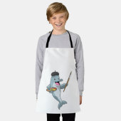 Tablier Dauphin comme Peintre avec pinceau et couleur (Porté)