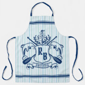 Tablier Dauphins de l'Emblème côtier Ancre Bouclier ocre N (Recto)