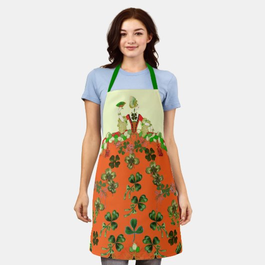Tablier DAY ORANGE, SHAMROCK Saint-Patricks Day Mode (Porté)